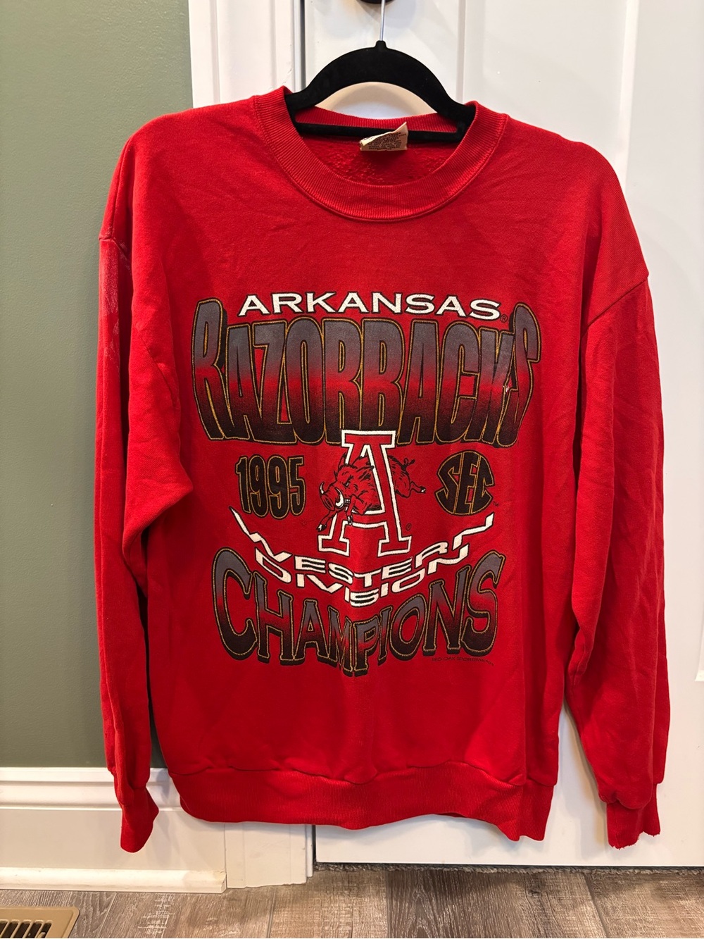 Vintage Arkansas Razorbacks 1995 Champions Crewneck Sweatshirt